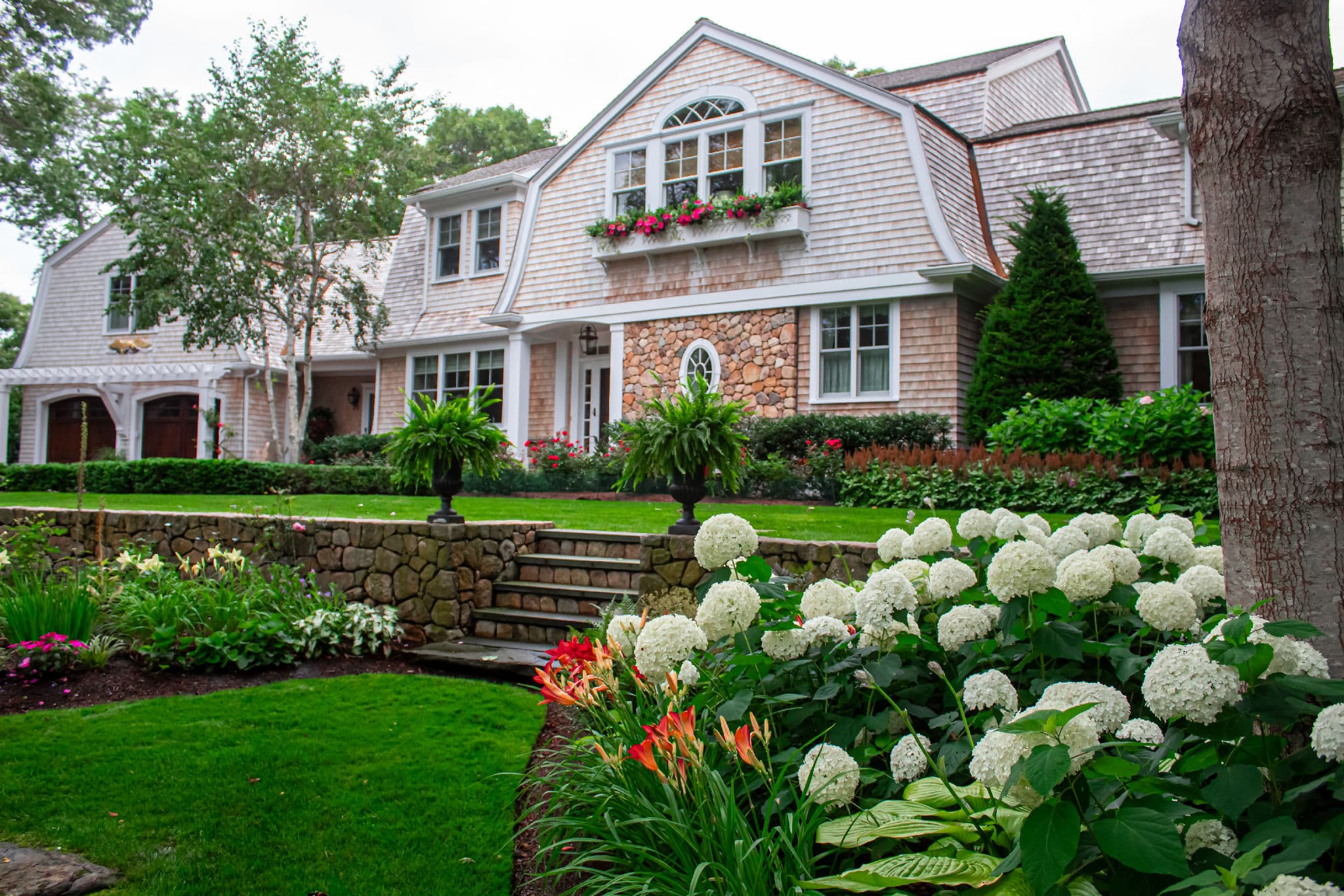 Hedge Trimming — example of A.L.B. Lawn Services work